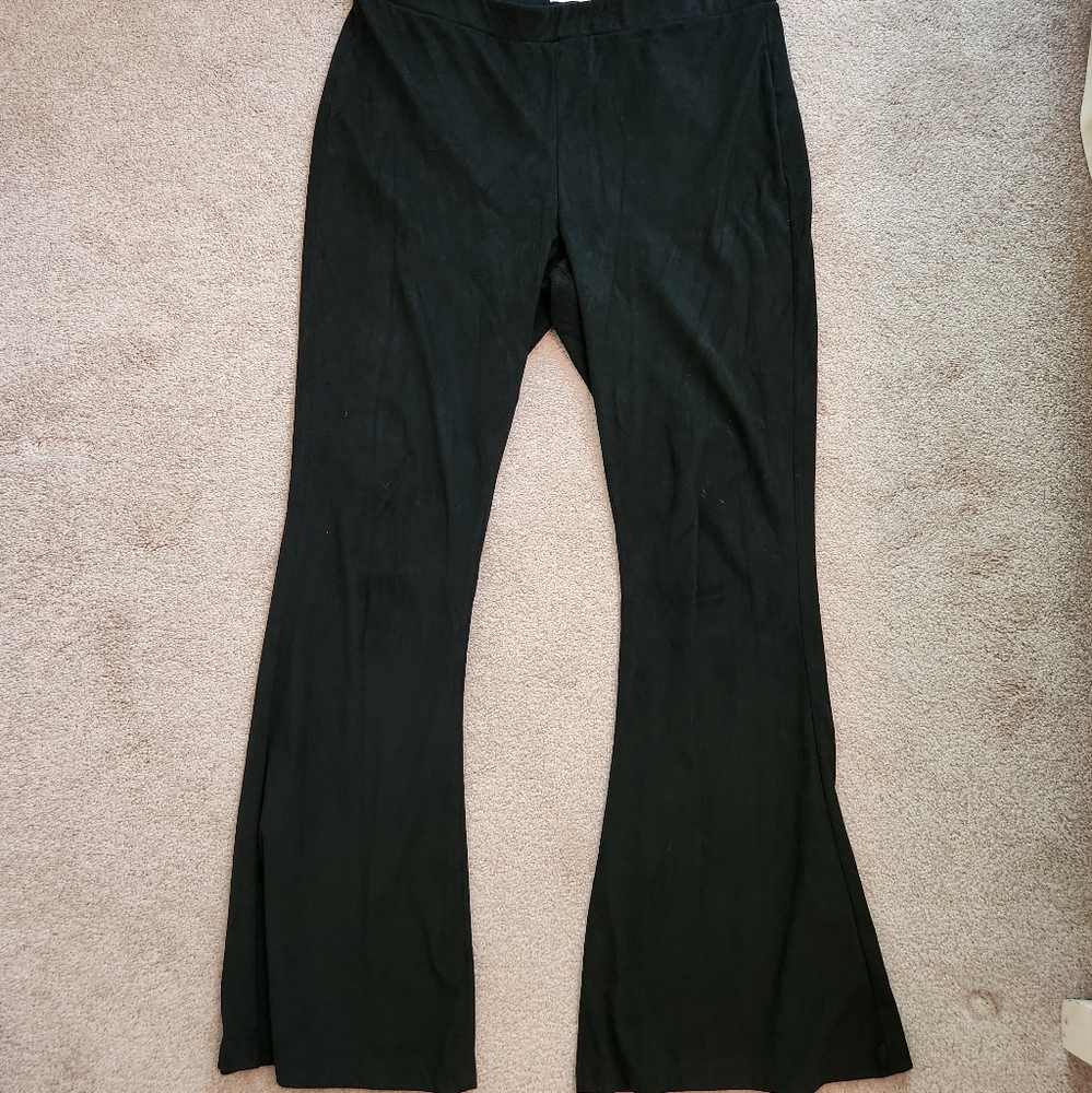 Black high waisted flare pants